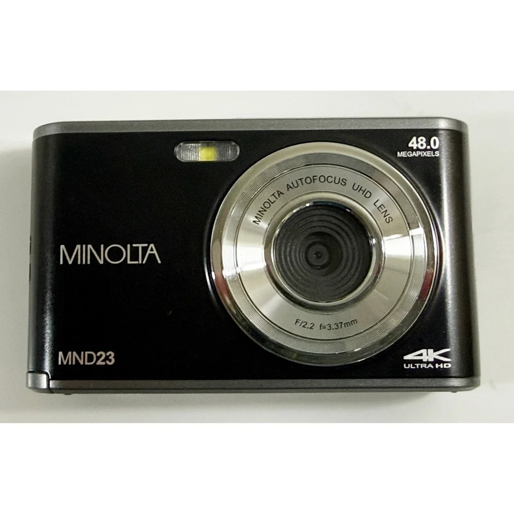 Minolta MND23 Digital Camera Black 4K Ultra HD 48MP Bundle